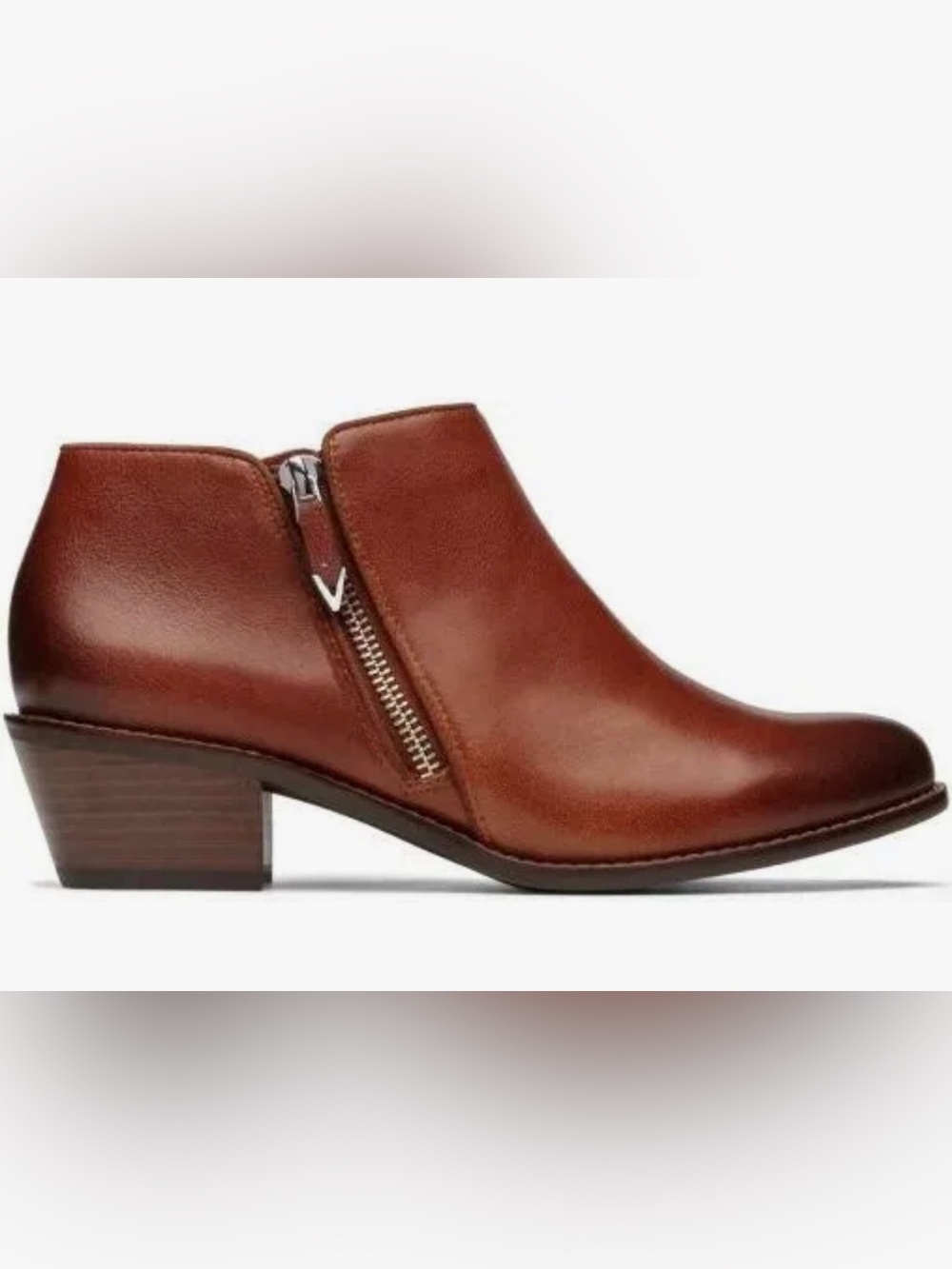 VONIC JOY JOLENE ANKLE BOOTIES MOCHA COMFORT ARCH SUPPORT 8.5 MEDIUM - Picture 3 of 13